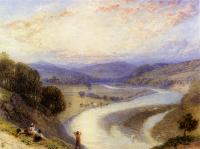 Myles Birket Foster - Melrose Abbey From The Banks Of The Tweed